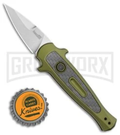 Kershaw Launch 12CA Legal OD Green Automatic Knife - SW Plain 9 Kershaw Launch 12CA Legal OD Green Automatic Knife - SW Plain -Kershaw Store Kershaw Launch 12 CA Legal Stiletto Automatic Knife OD Green 1.9 SW BHQ 117837 LS Bottlecap large