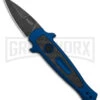 Kershaw Launch 12 CA Legal Blue/CF Mini Stiletto Automatic Knife - Black SW -Kershaw Store Kershaw Launch 12 CA Legal mini Stiletto Automatic Knife Blue CF 1in Black SW BHQ 145126 td large