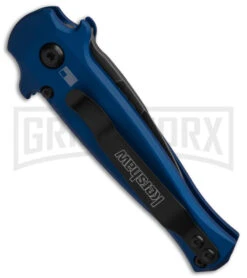 Kershaw Launch 12 CA Legal Blue/CF Mini Stiletto Automatic Knife - Black SW 8 Kershaw Launch 12 CA Legal Blue/CF Mini Stiletto Automatic Knife - Black SW -Kershaw Store Kershaw Launch 12 CA Legal mini Stiletto Automatic Knife Blue CF 1in Black SW BHQ 145126 td side large