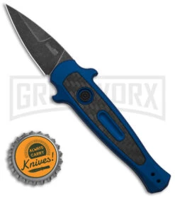 Kershaw Launch 12 CA Legal Blue/CF Mini Stiletto Automatic Knife - Black SW 9 Kershaw Launch 12 CA Legal Blue/CF Mini Stiletto Automatic Knife - Black SW -Kershaw Store Kershaw Launch 12 CA Legal mini Stiletto Automatic Knife Blue CF 1in Black SW BHQ 145126 td size large