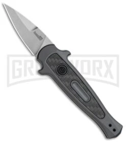 Kershaw Launch 12 CA Legal Black Automatic Knife - Stonewash Plain