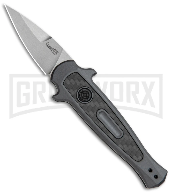 Kershaw Launch 12 CA Legal Black Automatic Knife - Stonewash Plain 3 Kershaw Launch 12 CA Legal Black Automatic Knife - Stonewash Plain