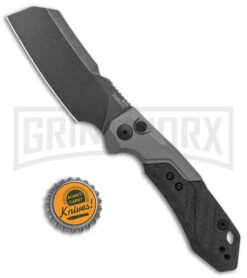Kershaw Launch 14 Automatic Knife Cleaver Gray Aluminum - Black Stonewash Plain -Kershaw Store Kershaw Launch 14 Auto Cleaver BlackWash 7850 BHQ 139777 jr bottlecap large