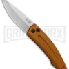 Kershaw Launch 2 Bronze Aluminum Automatic Knife - Stonewash Plain -Kershaw Store Kershaw Launch 2 Auto Bronze Alum SW KER7200EBSW BHQ 90333 jr large
