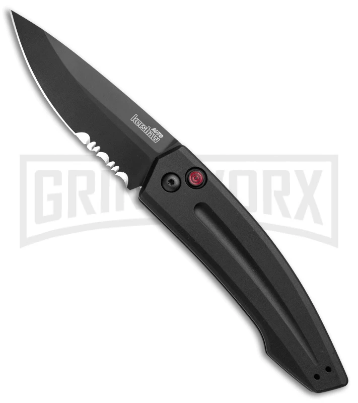 Kershaw Launch 2 Black Automatic Knife - Black Serr 3 Kershaw Launch 2 Black Automatic Knife - Black Serr