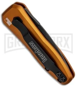 Kershaw Launch 4 Bronze Automatic Knife CA Legal - Black Plain -Kershaw Store Kershaw Launch 4 CA Legal Auto Bronze Black 7500EBBLK BHQ 82252 jr side large