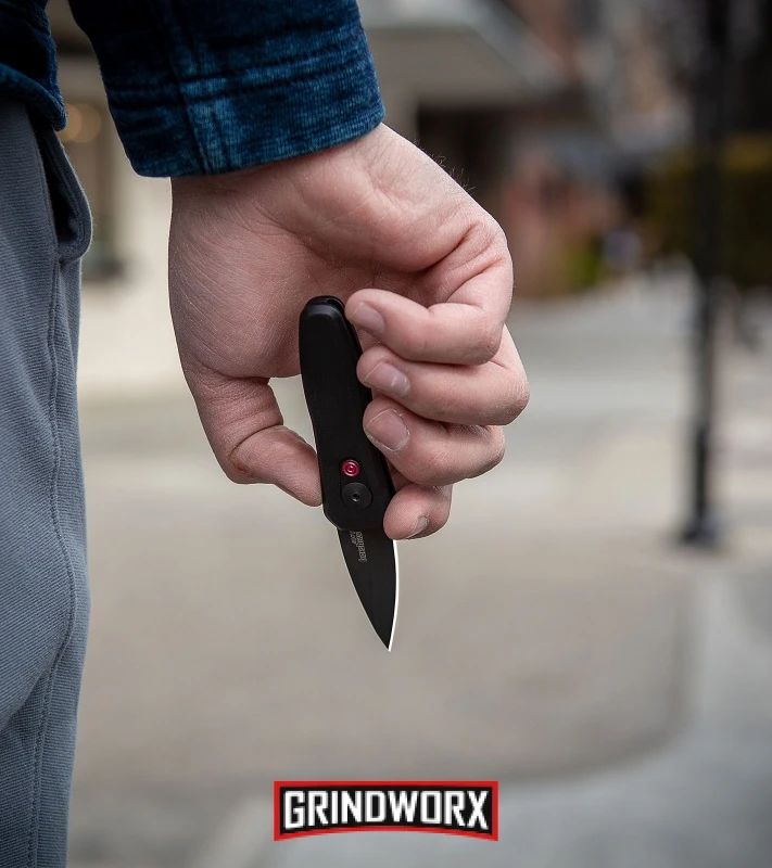 Kershaw Launch 4 OD Green Automatic Knife CA Legal - Black Plain 8 Kershaw Launch 4 OD Green Automatic Knife CA Legal - Black Plain - Image 6