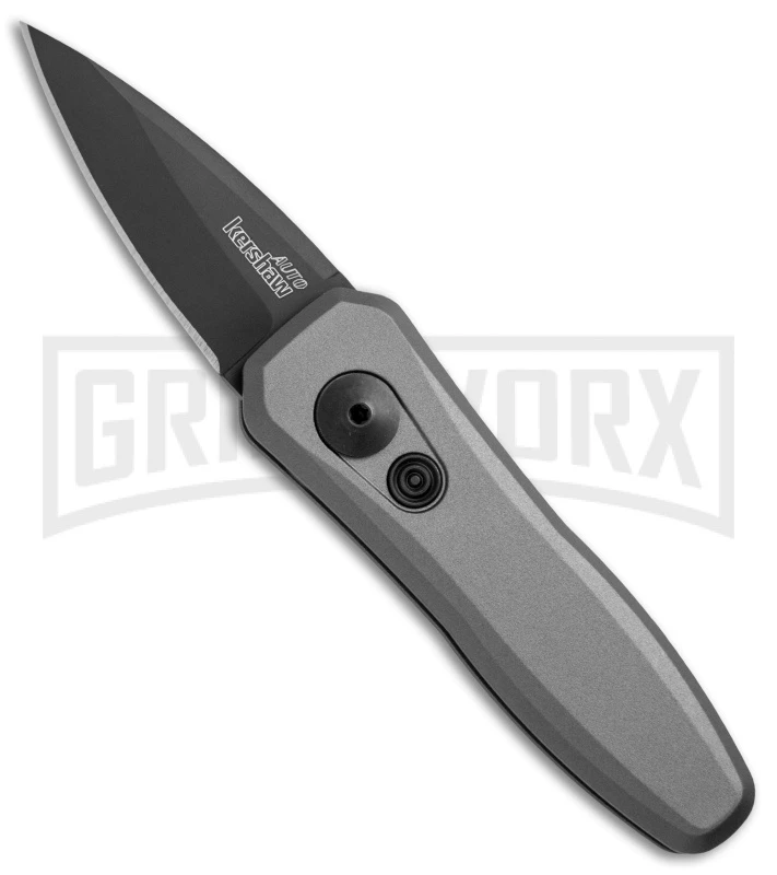 Kershaw Launch 4 Gray Automatic Knife CA Legal - Black Plain 3 Kershaw Launch 4 Gray Automatic Knife CA Legal - Black Plain