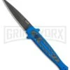 Kershaw Launch 8 Stiletto Automatic Knife Blue/CF (3.5" Stonewash) 2 Kershaw Launch 8 Stiletto Automatic Knife Blue/CF (3.5" Stonewash) -Kershaw Store Kershaw Launch 8 Stiletto Auto Blue CF Black BHQ 111460 jr large