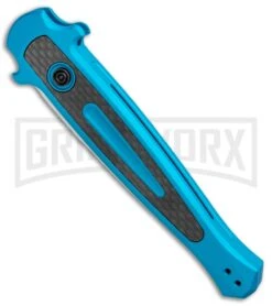 Kershaw Launch 8 Stiletto Automatic Knife Teal/CF (3.5" Stonewash) 7 Kershaw Launch 8 Stiletto Automatic Knife Teal/CF (3.5" Stonewash) -Kershaw Store Kershaw Launch 8 Stiletto Auto Teal CF SW KER7150TEALSW BHQ 105834 jr spine large