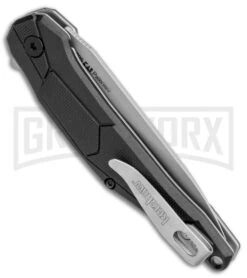 Kershaw Lightyear Black GFN Assisted Opening Knife Bead Blast Plain -Kershaw Store Kershaw Lightyear ASsisted Opening Black GFN BB BHQ 114583 jr side large