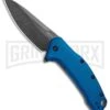 Kershaw Link Liner Lock Knife Blue Aluminum BlackWash Drop Point -Kershaw Store Kershaw Link DP Blue Aluminum 1776NBBW BHQ 52152 jr 2 large