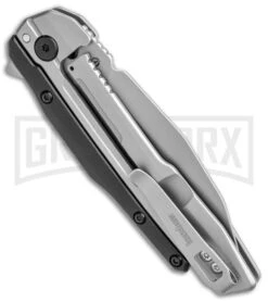 Kershaw Lithium Steel/Black Spring Assisted Knife - Bead Blast Plain -Kershaw Store Kershaw Lithium Reverse Tanto SA Black GFN BB BHQ 139781 jr side large