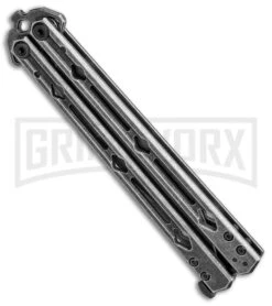 Kershaw Lucha Balisong Butterfly Knife - Stainless Steel BlackWash -Kershaw Store Kershaw Lucha Balisong Butterfly Blackwash 5150BW BHQ 117528 jr spine large