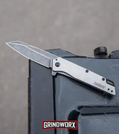 Kershaw Misdirect SpeedSafe Assisted Opening Knife Gray - 2.9" BlackWash -Kershaw Store Kershaw Misdirect SpeedSafe Assisted Opening Knife Gray BlackWash 1365 BHQ 94083 kp tailgate web large