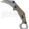 Kershaw Outlier Tan GRN Assisted Folding Karambit - Stonewash Plain -Kershaw Store Kershaw Outlier Tan Stonewash BHQ 185212 td large