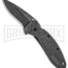 Kershaw Scallion Blackwash Assisted Opening Knife - Blackwash -Kershaw Store Kershaw Scallion Assisted Opening Knife Blackwash 2in Black BHQ 164958 td large