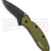Kershaw Scallion Olive Assisted Opening Knife - Black Plain -Kershaw Store Kershaw Scallion Assisted Opening Knife Olive 2in Black BHQ 11769 td large