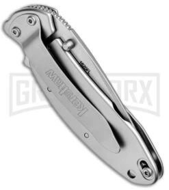 Kershaw Scallion Stainless Steel Assisted Opening Knife - Bead Blast Plain -Kershaw Store Kershaw Scallion BB 1620FL BHQ 2823 jr side 2 large