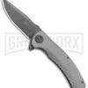 Kershaw Seguin Assisted Opening Frame Lock Knife Textured Gray Steel - Gray PVD -Kershaw Store Kershaw Seguin SA FL Gray Gray 3490 BHQ 94082 jr large