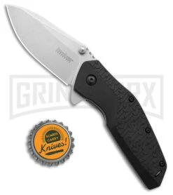 Kershaw Swerve Black Assisted Opening Knife - Stonewash Plain -Kershaw Store Kershaw Swerve Assisted OPening Knife SW BHQ 14801 jr bottlecap large