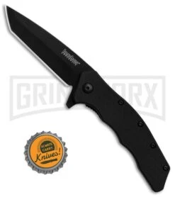 Kershaw Thicket Black GFN Spring Assisted Knife - Tanto Black Plain -Kershaw Store Kershaw Thicket Tanto Black GFN Black Plain BHQ 83239 er bottlecap large
