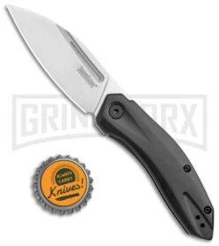 Kershaw Turismo Assisted Opening Knife - Satin Plain -Kershaw Store Kershaw Turismo Assisted Opening Black SS Satin 5505 BHQ 94070 jr bottlecap large