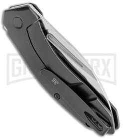 Kershaw Turismo Assisted Opening Knife - Satin Plain -Kershaw Store Kershaw Turismo Assisted Opening Black SS Satin 5505 BHQ 94070 jr side large