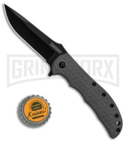 Kershaw Volt II Gray Assisted Opening Knife - Black Plain 9 Kershaw Volt II Gray Assisted Opening Knife - Black Plain -Kershaw Store Kershaw Volt II Gray Black BHQ 84149 er bottlecap large