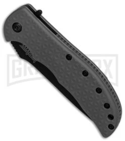 Kershaw Volt II Gray Assisted Opening Knife - Black Plain 8 Kershaw Volt II Gray Assisted Opening Knife - Black Plain -Kershaw Store Kershaw Volt II Gray Black BHQ 84149 er spine large