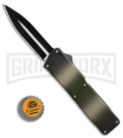 Lightning Camo D/A OTF Automatic Knife - Dagger Two-Tone Plain -Kershaw Store Lightning Camo DA Dagger Two Tone BP 30357 er bottlecap large