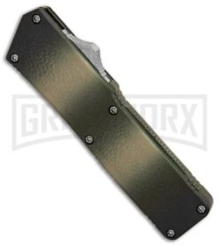 Lightning Camo D/A OTF Automatic Knife - Dagger Two-Tone Plain -Kershaw Store Lightning Camo DA Dagger Two Tone BP 30357 er spine large