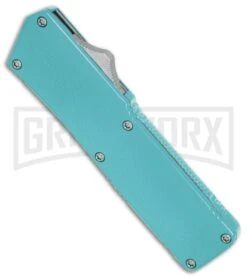 Lightning Nutnfancy Exclusive Powder Blue D/A OTF Automatic Knife - Black Plain -Kershaw Store Lightning DA OTF DP Powder Blue GX 33416 jr spine large