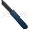 Lightning D/A Tanto OTF Automatic Knife Blue (3.25" Black) -Kershaw Store Lightning DA Tanto OTF Automatic Knife Blue 3in Black GX 35371 td large