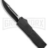 Lightning Elite Black D/A OTF Automatic Knife - Drop Point Black Plain -Kershaw Store Lightning Elite Black DA OTF Auto DP Black GX 35944 jr large
