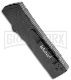 Lightning Elite Black D/A OTF Automatic Knife - Drop Point Black Plain -Kershaw Store Lightning Elite Black DA OTF Auto DP Black GX 35944 jr side large