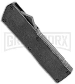 Lightning Elite Black D/A OTF Automatic Knife - Drop Point Black Plain -Kershaw Store Lightning Elite Black DA OTF Auto DP Black GX 35944 jr spine large