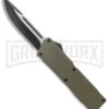 Lightning Elite OD Green D/A OTF Automatic Knife - Drop Point Two-Tone Plain -Kershaw Store Lightning Elite OD Green DA OTF Auto DP Black GX 37664 jr 2 large