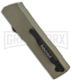 Lightning Elite OD Green D/A OTF Automatic Knife - Drop Point Two-Tone Plain -Kershaw Store Lightning Elite OD Green DA OTF Auto DP Black GX 37664 jr side 2 large