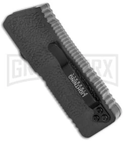 Lightning Fireball Black D/A OTF Automatic Knife - Tanto Black Plain 8 Lightning Fireball Black D/A OTF Automatic Knife - Tanto Black Plain -Kershaw Store Lightning Fireball Black DA OTF Auto Black Tanto GX 37447 jr side large