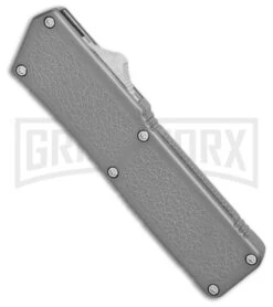 Lightning Gray D/A OTF Automatic Knife - Satin Serr -Kershaw Store Lightning Gray DA satin serr BP 20487 er spine large