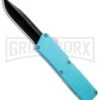 Lightning Nutnfancy Exclusive Powder Blue D/A OTF Automatic Knife - Black Plain -Kershaw Store Lightning Nutnfancy Exclusive Powder Blue DA Auto Black Plain GX 33416 jr large