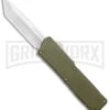 Lightning OD Green D/A OTF Automatic Knife - Tanto Satin -Kershaw Store Lightning OD DA OTF Auto Tanto Satin GX 33424 jr large