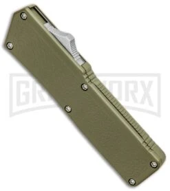 Lightning OD Green D/A OTF Automatic Knife - Tanto Satin -Kershaw Store Lightning OD DA OTF Auto Tanto Satin GX 33424 jr spine large
