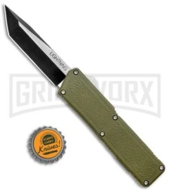 Lightning OD Green D/A OTF Automatic Knife - Tanto Two Tone -Kershaw Store Lightning OD DA OTF Auto Tanto TT GX 33425 jr bottlecap large