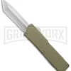 Lightning OD Green D/A OTF Automatic Knife - Tanto Satin Serr -Kershaw Store Lightning OD Green DA OTF Auto Serr Tanto Satin GX 39005 jr large