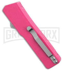 Lightning Pink D/A OTF Automatic Knife - Tanto Satin Serr -Kershaw Store Lightning Pink DA OTF Automatic Knife Tanto Satin Serr GX 41323 td side large