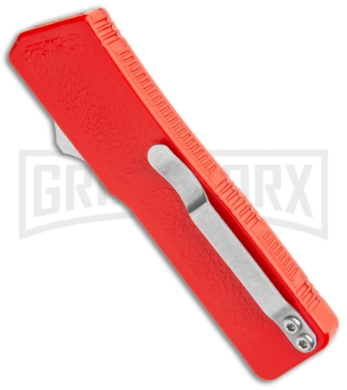 Lightning Red D/A OTF Automatic Knife - Tanto Satin 5 Lightning Red D/A OTF Automatic Knife - Tanto Satin - Image 3