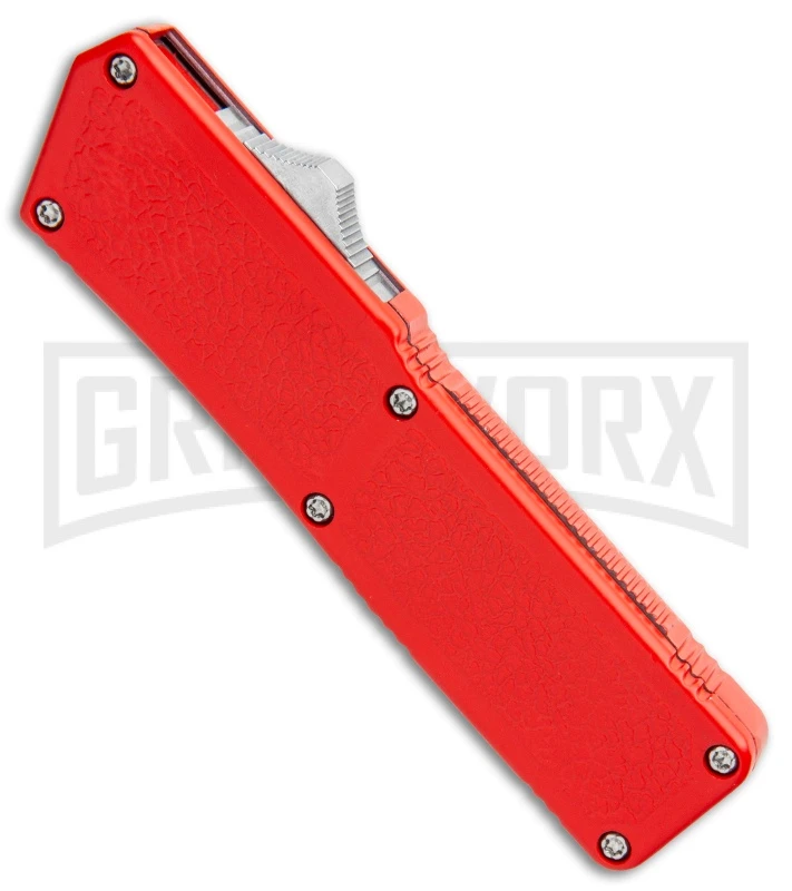 Lightning Red D/A OTF Automatic Knife - Tanto Satin 4 Lightning Red D/A OTF Automatic Knife - Tanto Satin - Image 2