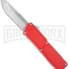 Lightning Red D/A OTF Automatic Knife - Satin Serr